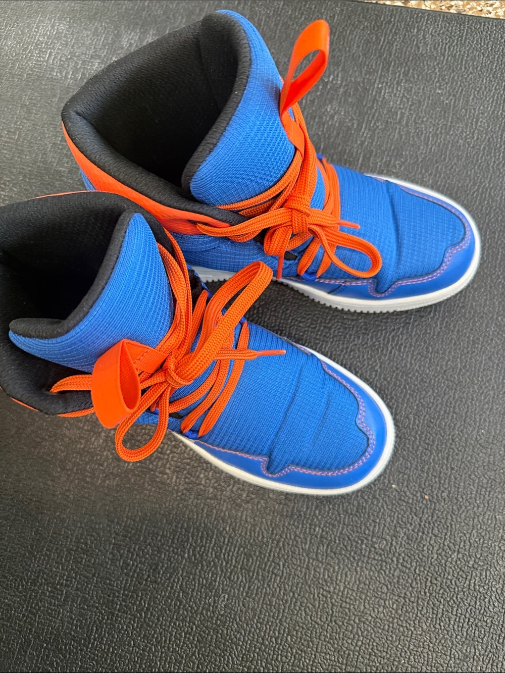 Lange Women's Lace-Up Boots in Blue and Orange